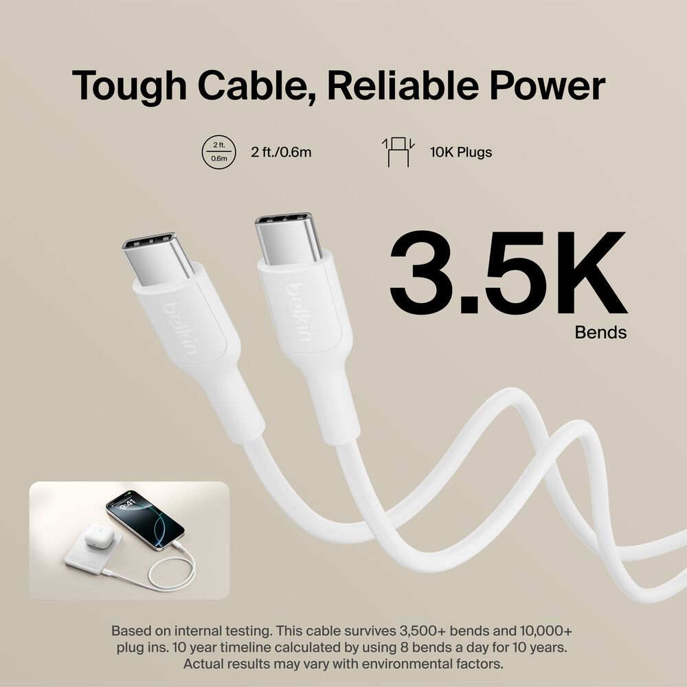 Slim Magnetic Power Bank 5K, White, hi-res